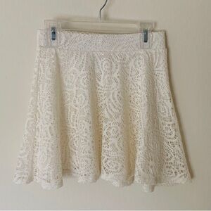 Aeropostale Girl’s White Lace Skater Skirt